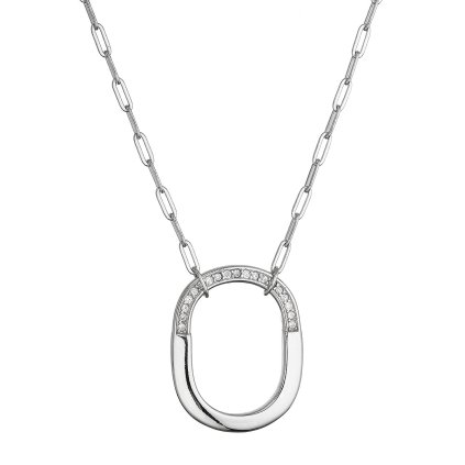 34462 stribrny nahrdelnik oval se zirkony 12128 1 crystal