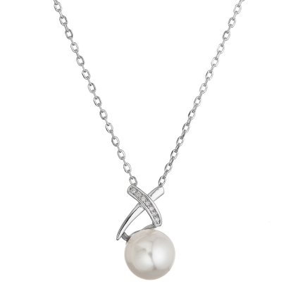 34519 stribrny nahrdelnik s shell perlickou a zirkony 12144 1