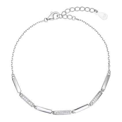 34000 stribrny naramek obdelniky a zirkony 13080 1 crystal