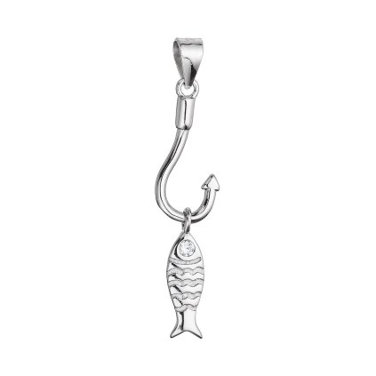 34015 stribrny privesek ryba na hacku 14054 1 crystal