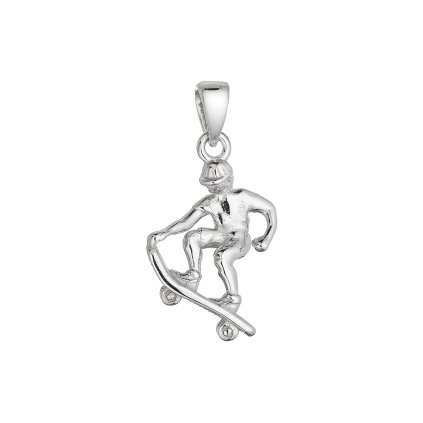 34876 stribrny privesek skateboardista 64070