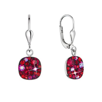 36912 1 stribrne visaci nausnice se swarovski krystaly 31320 3 cherry