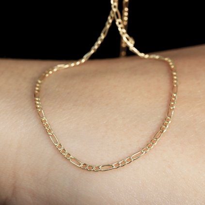 Zlatá 14kt retiazka 90A00021 FIGARO (Délka v cm 45 cm)