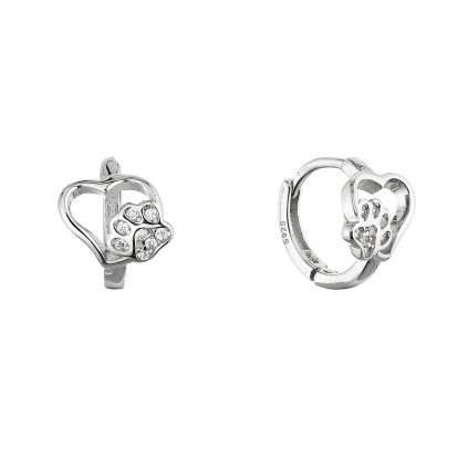 37821 stribrne nausnice kruhy s tlapkami 11758 1