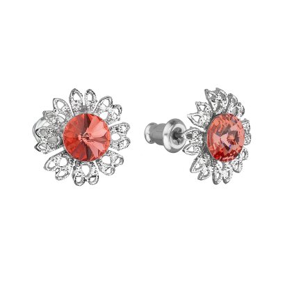 18689 nausnice bizutéria so swarovski kryštálmi oranzova kyticka 51042 3 padparadcha