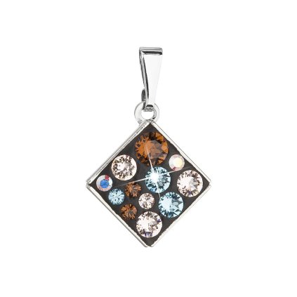 19052 prívesok bizutéria so swarovski kryštálmi modry kosoštvorec 54020 3 aqua