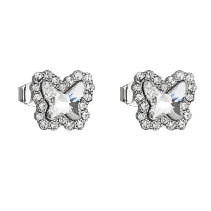 19277 nausnice bizutéria so swarovski kryštálmi biely motyl 51061 1
