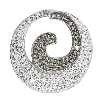 19406 strieborný prívesok s kryštálmi swarovski sedy guľaty 34186 3