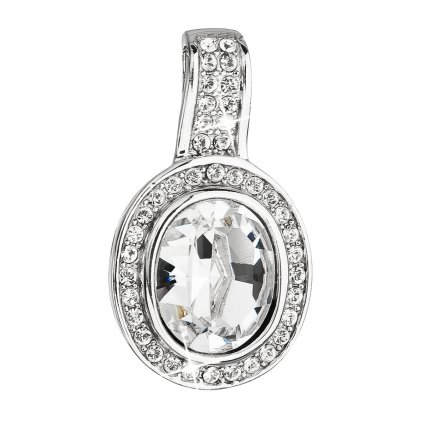 19412 strieborný prívesok s kryštálmi swarovski biely guľaty 34197 1