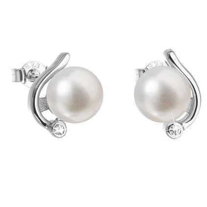 20336 stribrne nausnice visiace s bielou ricnou perlou 21038 1