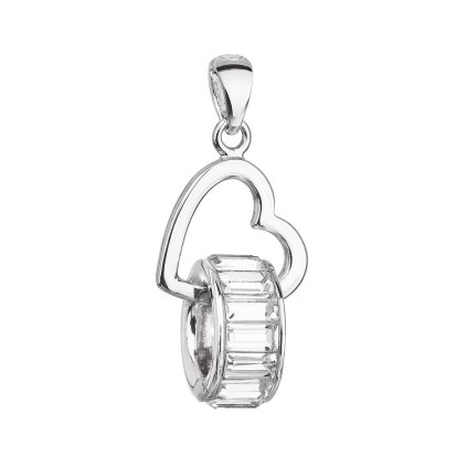 20669 strieborný prívesok s kryštálmi swarovski biele srdce 34240 1