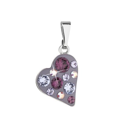 20774 prívesok bizutéria so swarovski kryštálmi fialovo srdce 54027 3 plum