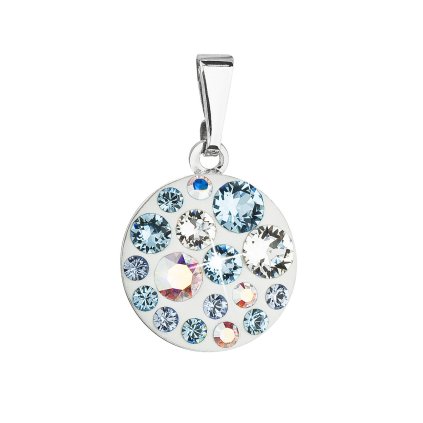 20807 prívesok bizutéria so swarovski kryštálmi modry guľaty 54023 3 aqua