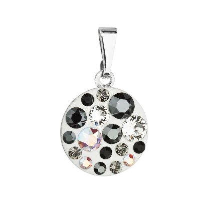 20819 prívesok bizutéria so swarovski kryštálmi sedy guľaty 54023 3 grey