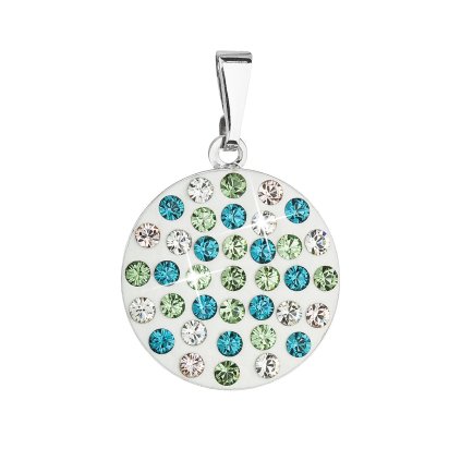 20894 prívesok bizutéria so swarovski kryštálmi zeleny guľaty 54021 3 emerald