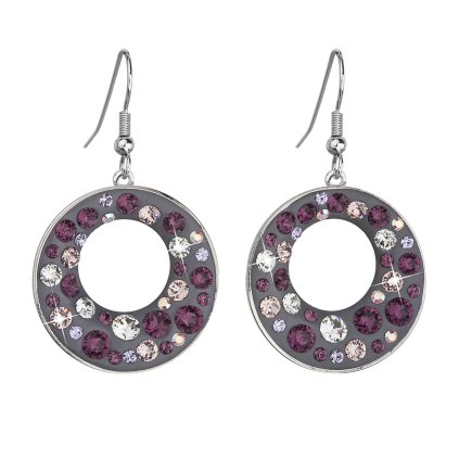 20912 nausnice bizutéria so swarovski kryštálmi fialove kulate 51040 3 plum