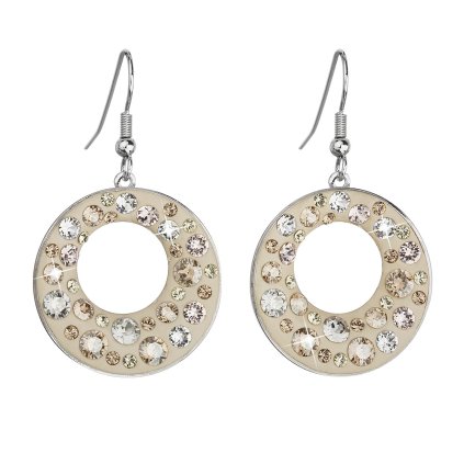 20915 nausnice bizutéria so swarovski kryštálmi hnedé kulate 51040 3 sun