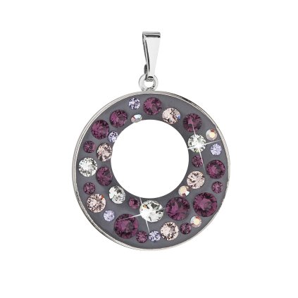 20936 prívesok bizutéria so swarovski kryštálmi fialové guľaty 54026 3 plum