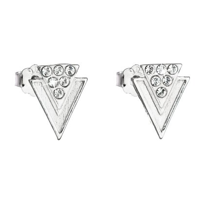 21491 stribrne nausnice pecka s kryštálmi swarovski biela 31226 1