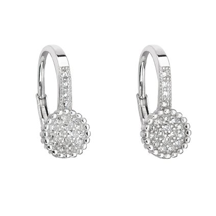 21959 stribrne nausnice visiace so zirkónom v bielej farbe 11191 1