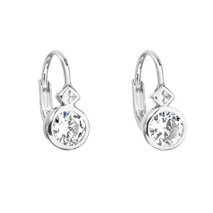 22013 stribrne nausnice visiace so zirkónom v bielej farbe 11215 1