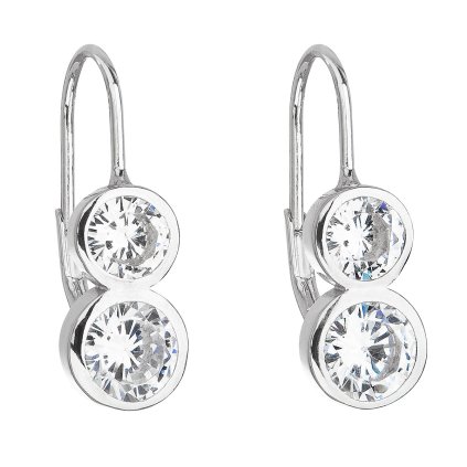 22046 stribrne nausnice visiace so zirkónom v bielej farbe 11170 1