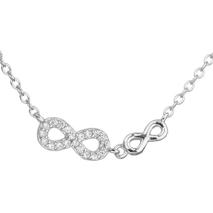 22055 stribrny nahrdelnik so zirkónom bielo nekonecno 12041 1