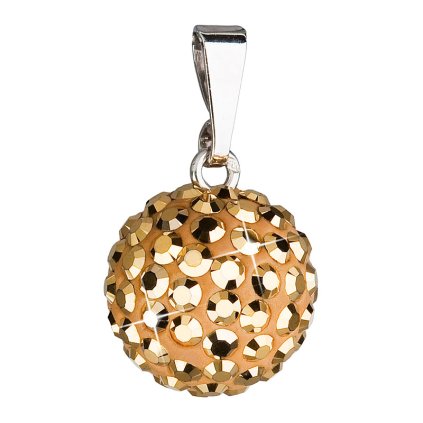 22571 stribrny prívesok s kryštálmi zlaté guľaty 734080 5