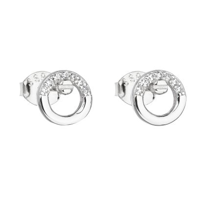 23060 stribrne nausnice pecka so zirkónom biele kulate 11016 1