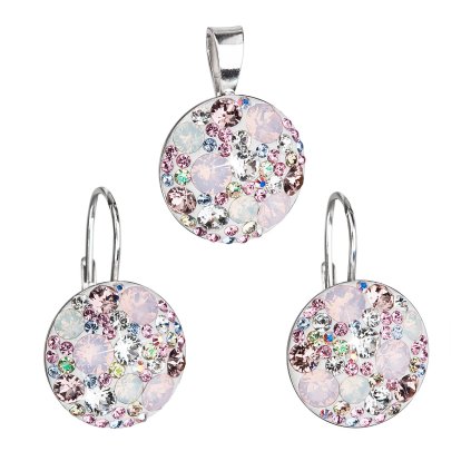 16916 sada šperku s kryštálmi swarovski nausnice a prívesok ruzove kulate 39117 3