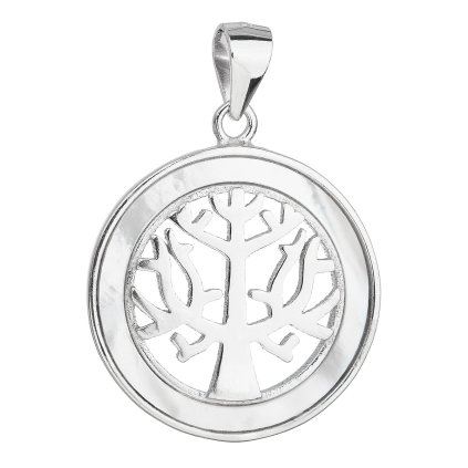 23396 stribrny prívesok so zirkónmi v bielej farbe strom zivota 14002 1