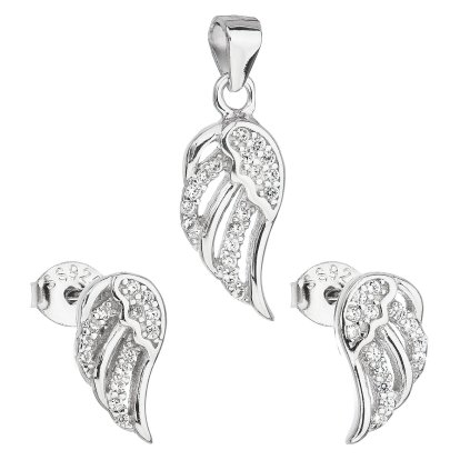 23417 sada šperku so zirkónom v bielej farbe nausnice a prívesok 19008 1