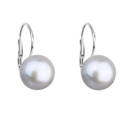 23534 stribrne nausnice visaci s sedou ricni perlou 21009 3