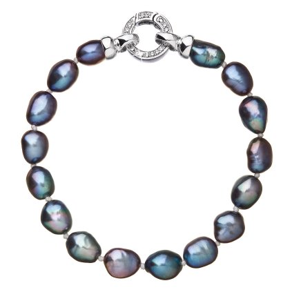 23576 perlový náramok z pravých riečnych perál modrý 23011 3 peacock