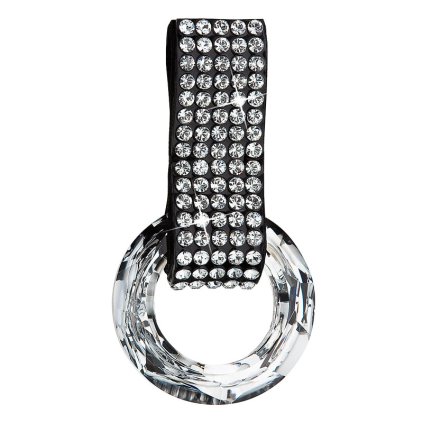 23864 kozene prívesok s kryštálmi cierny 34128 5