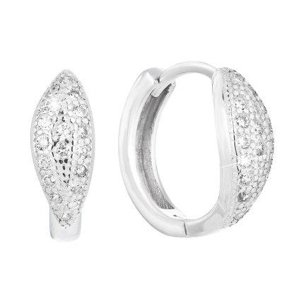 24140 stribrne nausnice kruhy so zirkónom v bielej farbe 11318 1