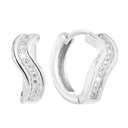 24143 stribrne nausnice kruhy so zirkónom v bielej farbe 11319 1