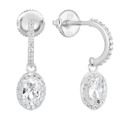24224 stribrne nausnice visiace so zirkónom biely oval 11228 1