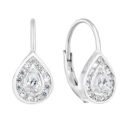 24290 stribrne nausnice visiace so zirkónom biela slza 11221 1