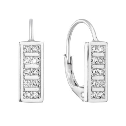 24305 stribrne nausnice visiace so zirkónom biely obdĺžnik 11220 1