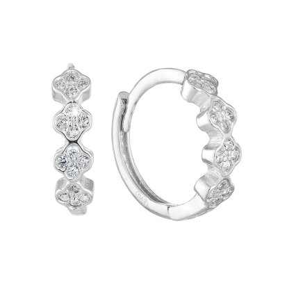 24428 stribrne nausnice kruhy so zirkónom v bielej farbe 11239 1
