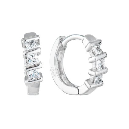24437 stribrne nausnice kruhy so zirkónom v bielej farbe 11241 1