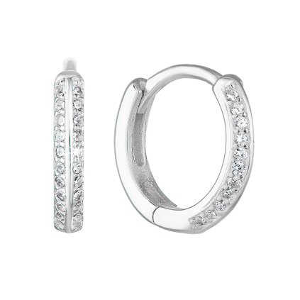 24440 stribrne nausnice kruhy so zirkónom v bielej farbe 11253 1