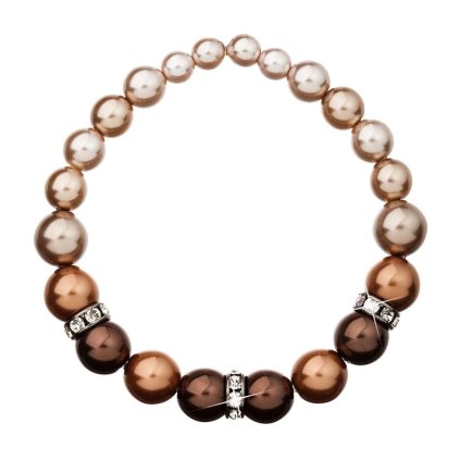 17054 perlovy naramek hnedy 33016 3