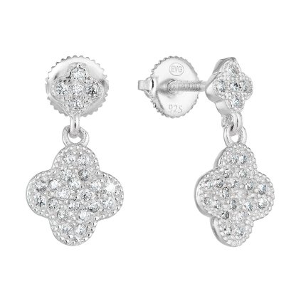 24524 stribrne nausnice visiace so zirkónom v bielej farbe 11277 1