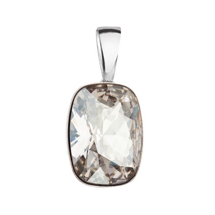 24773 strieborný prívesok s kryštálmi swarovski sedy obdĺžnik 34244 5 silver shade
