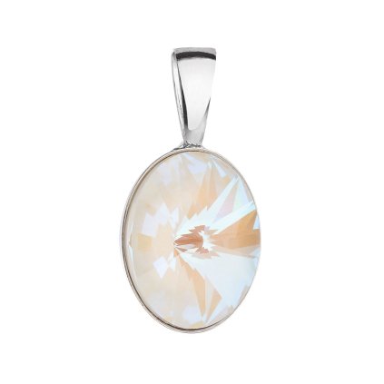 24785 stribrny prívesok s kryštálom swarovski bily oval 34245 4 light grey delite