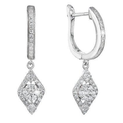 25178 stribrne nausnice visiace so zirkónom v bielej farbe 11333 1