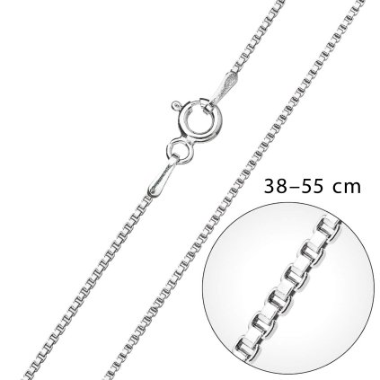 Strieborná retiazka "KOCKA" 30014 (Dĺžka retiazky 50 cm)