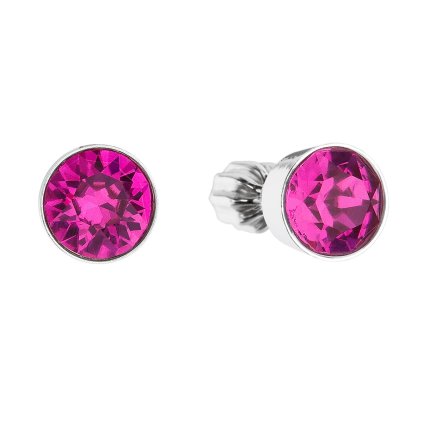 25730 stribrne nausnice pecka so swarovski krystalmi rusove kulate 31113 3 fuchsia